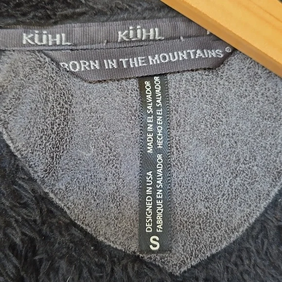 Kuhl black plush sherpa hooded flight jacket S - Picture 9 of 14